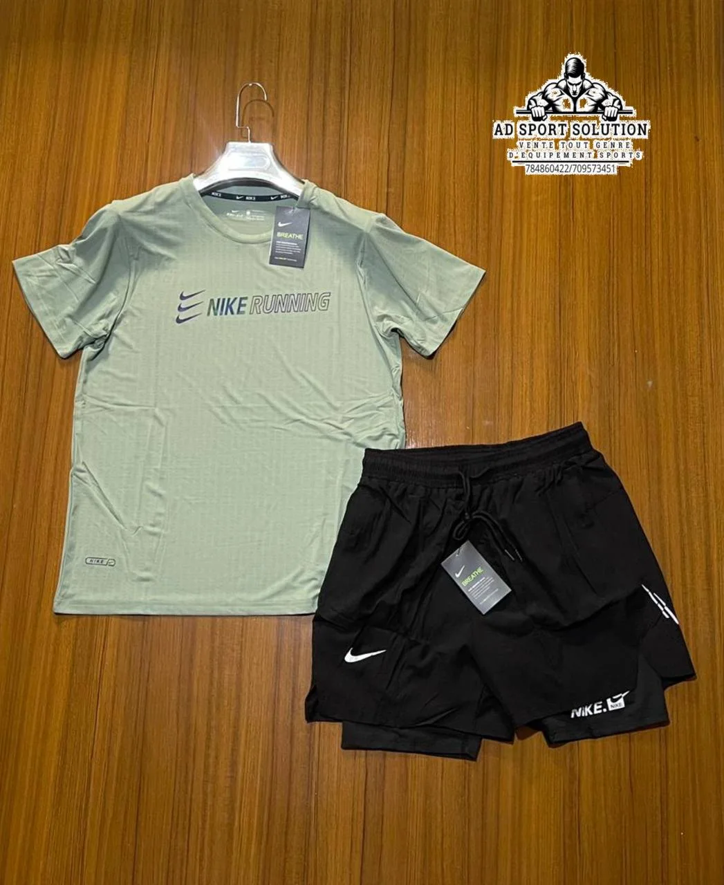 🏃 Ensemble Sport Nike (T-shirt + Short cuissard)