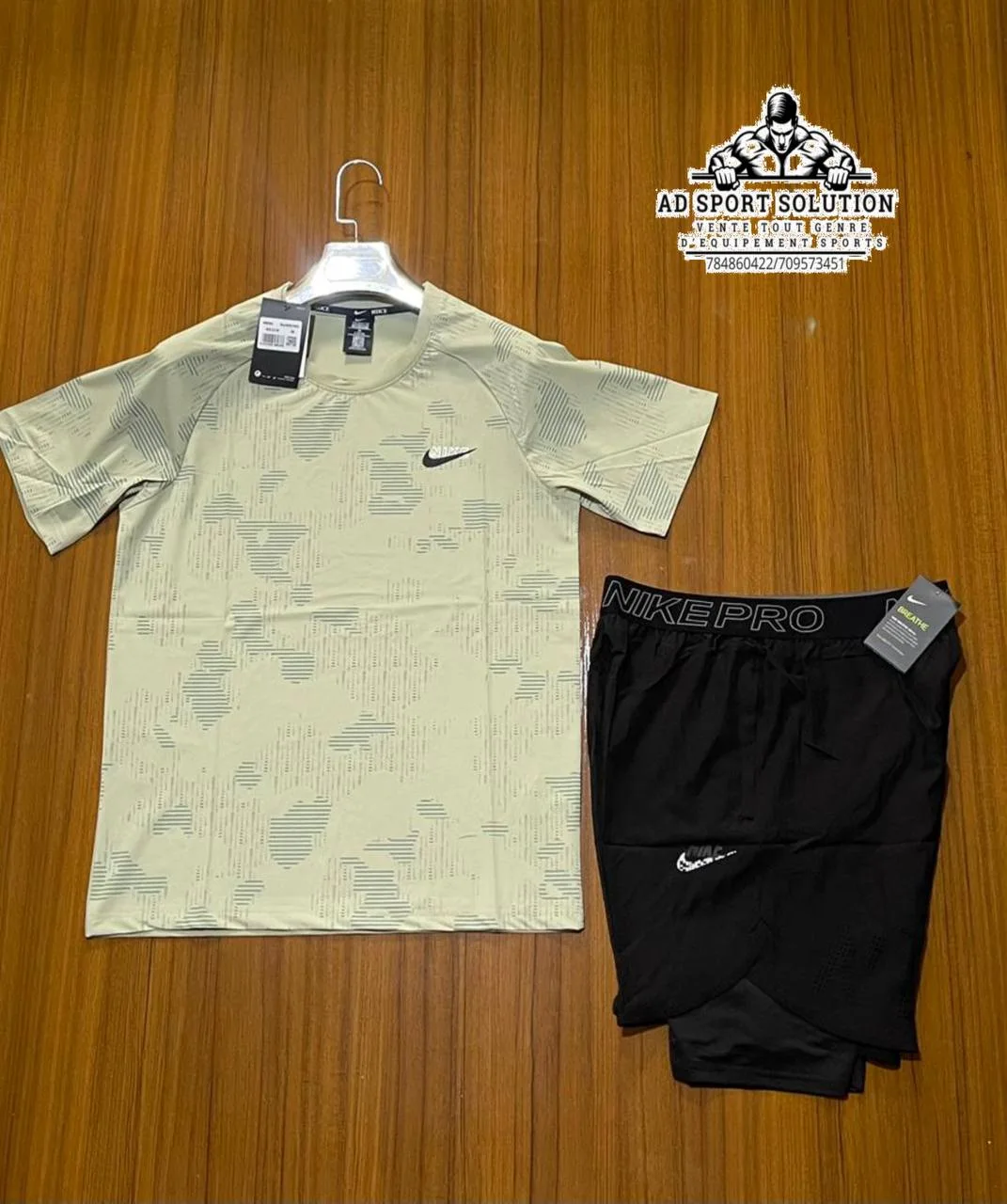 🏃 Ensemble Sport Nike (T-shirt + Short cuissard)