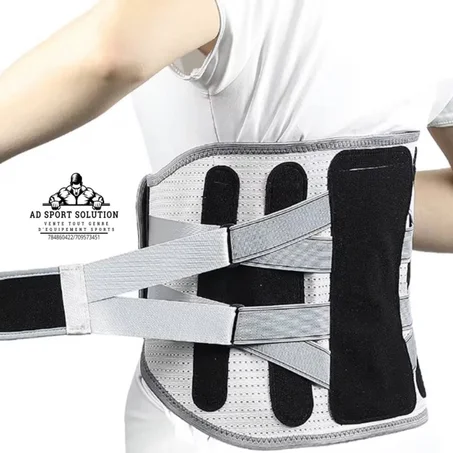 🏋️‍♂️ Ceinture Lombaire avec Stabilisateur Double Crochets