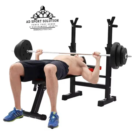 Chaise de musculation couché avec barre de dips