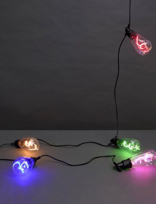 10 Muticoloured LED Mains Neon Festoon Lights