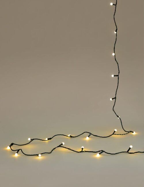 100 Warm White Cluster Ball Mains Lights