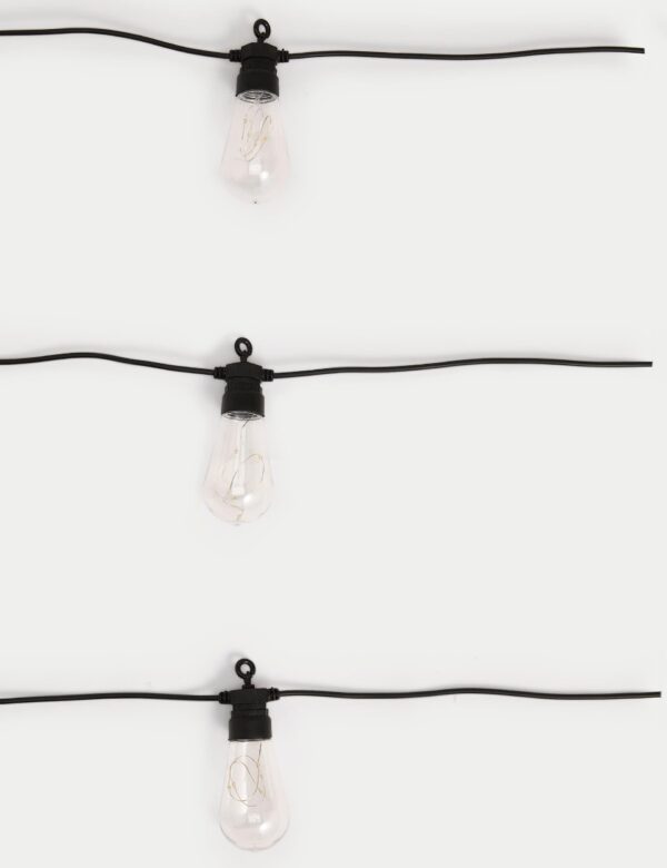 20 Warm White Solar & Mains Festoon Lights