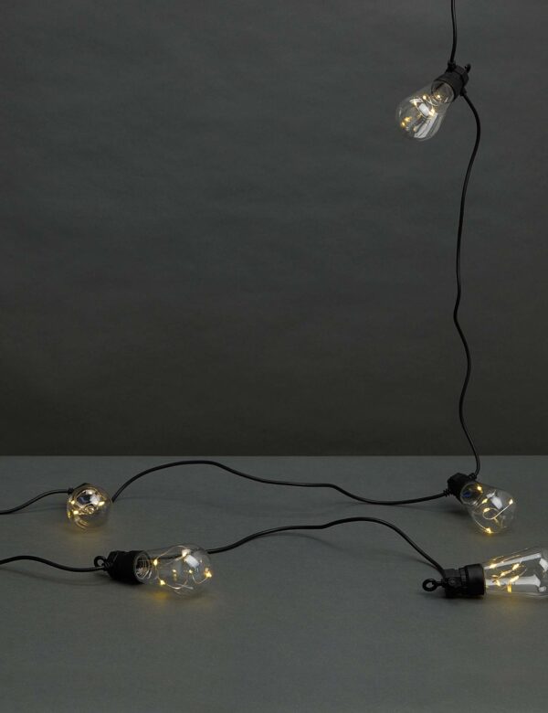 20 Warm White Solar & Mains Festoon Lights