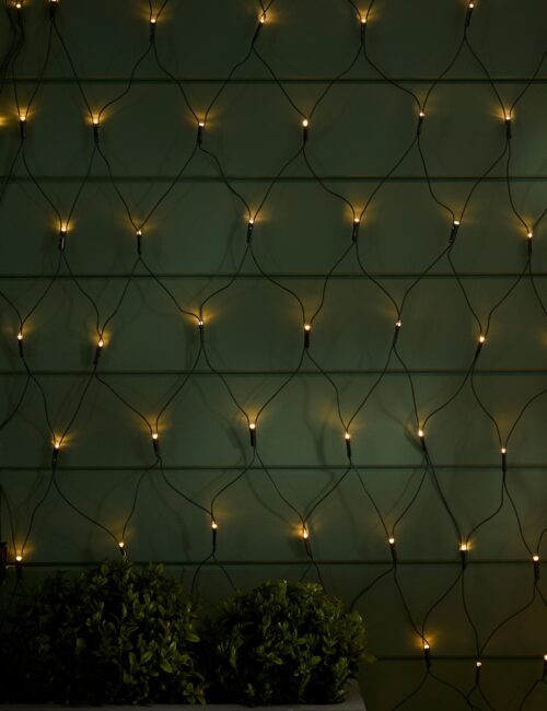 200 Warm White LED Net Outdoor Solar Lights