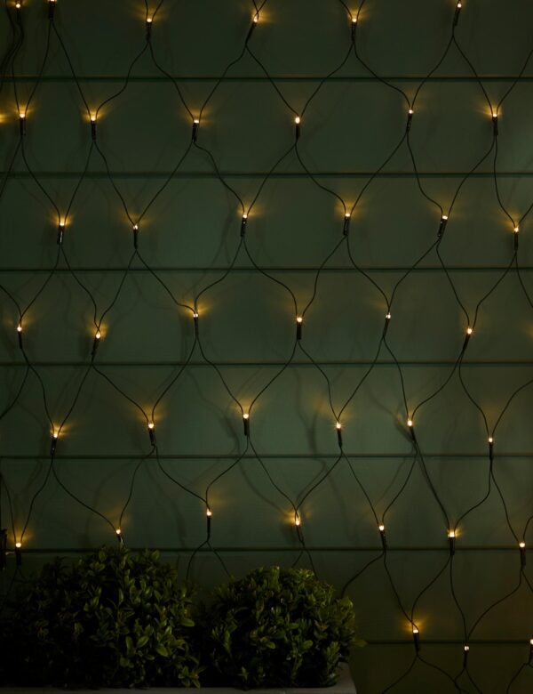 200 Warm White LED Net Outdoor Solar Lights