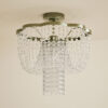 Beaded Semi-Flush Chandelier
