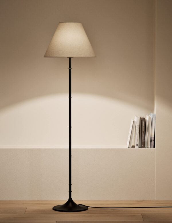 Black Rib Floor Lamp