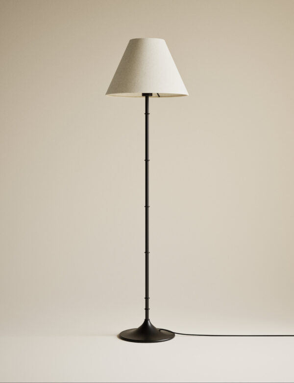 Black Rib Floor Lamp