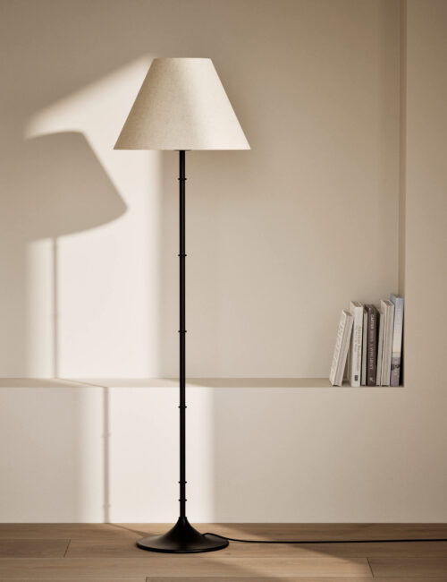 Black Rib Floor Lamp