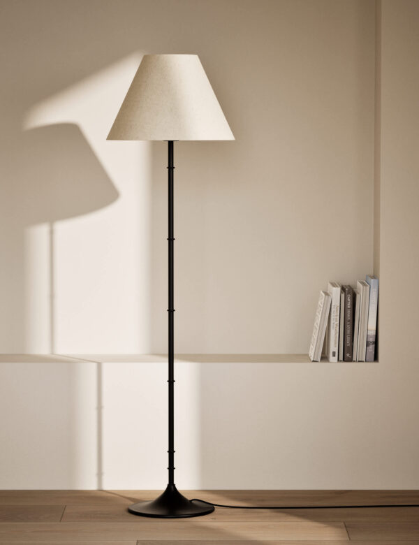 Black Rib Floor Lamp