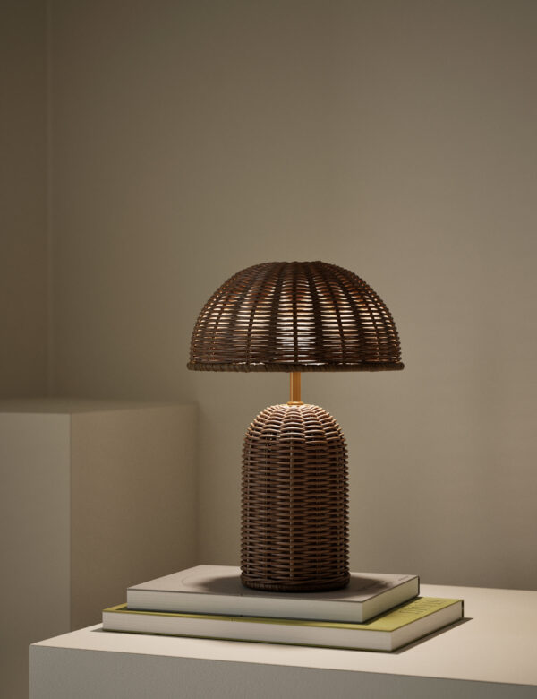 Colby Rechargeable Rattan Table Lamp