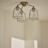 Core Glass & Metal Multi Flush Ceiling Light