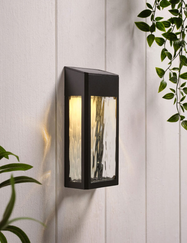 Crackle Solar Wall Light