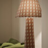 Fabric Geometric Print Table Lamp