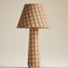 Fabric Geometric Print Table Lamp