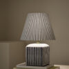 Joshua Ceramic Striped Rechargeable Table Lamp