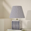 Joshua Ceramic Striped Rechargeable Table Lamp