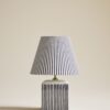 Joshua Ceramic Striped Rechargeable Table Lamp