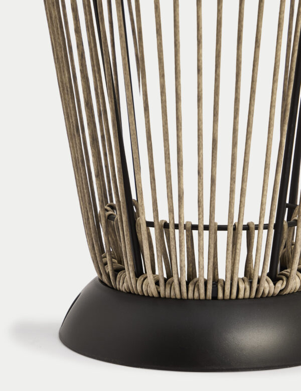 Large Warm White LED Woven Solar Lantern