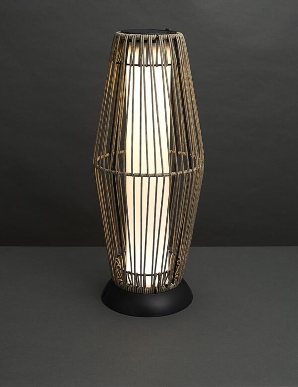 Large Warm White LED Woven Solar Lantern