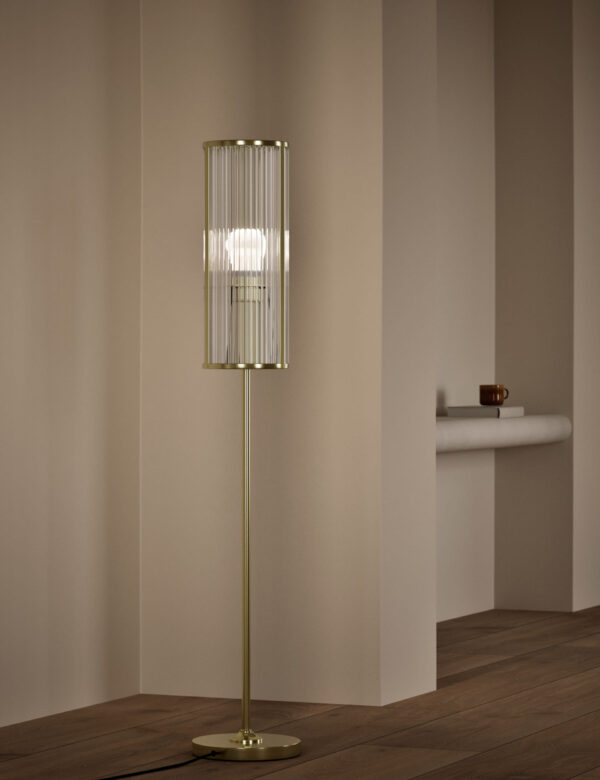 Monroe Ribbed Glass Floor Lamp