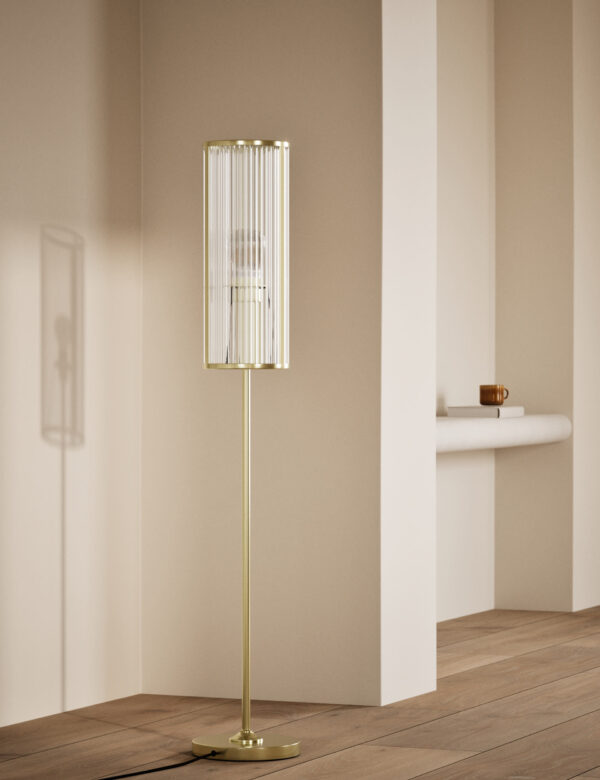 Monroe Ribbed Glass Floor Lamp