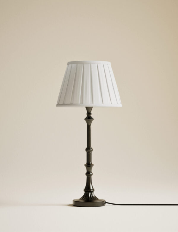 Pewter Candlestick Table Lamp