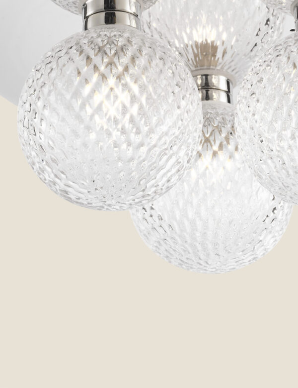 Prague Faceted Glass Flush Ceiling Light