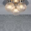 Prague Faceted Glass Flush Ceiling Light