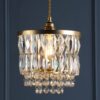 Rhosill Faceted Glass Easy Fit Pendant Light