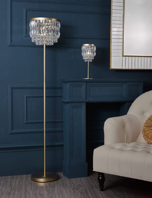 Rhosill Faceted Glass Floor Lamp