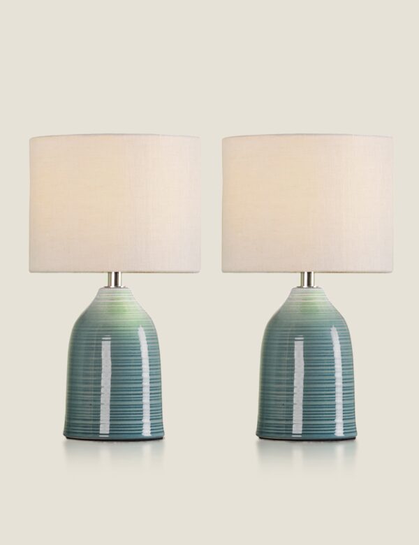 Set of 2 Penny Ceramic Table Lamps