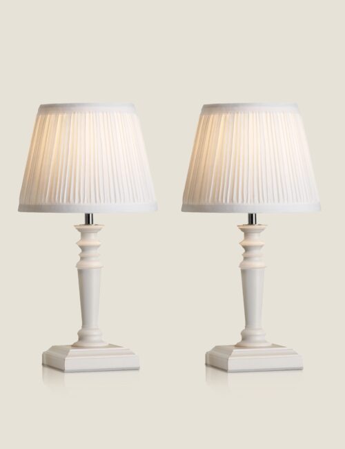 Set of 2 Tate Wooden Table Lamps
