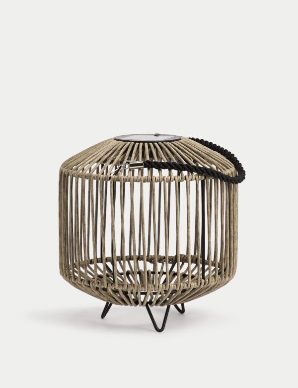 Small Warm White LED Woven Solar Lantern