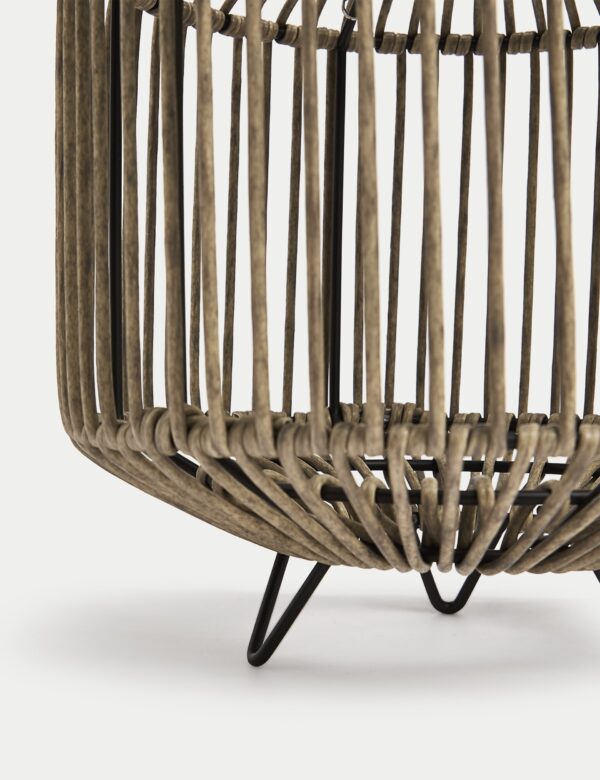 Small Warm White LED Woven Solar Lantern