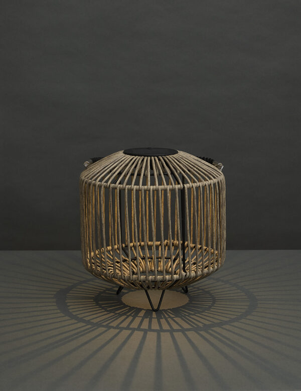 Small Warm White LED Woven Solar Lantern