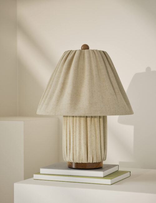 Soft Pleated Fabric Table Lamp
