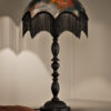 Velvet Floral Table Lamp