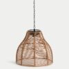 Warm White Woven Solar Pendant Light
