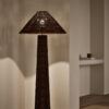 Wicker Scallop Flare Floor Lamp