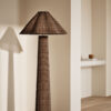 Wicker Scallop Flare Floor Lamp