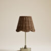 Wicker Scallop Rechargeable Table Lamp