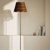 Wicker Scallop Shade Floor Lamp