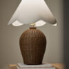 Wicker Scallop Shade Table Lamp
