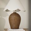 Wicker Scallop Shade Table Lamp