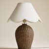 Wicker Scallop Shade Table Lamp