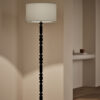 Wooden Bobbin Floor Lamp