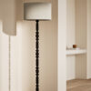 Wooden Bobbin Floor Lamp